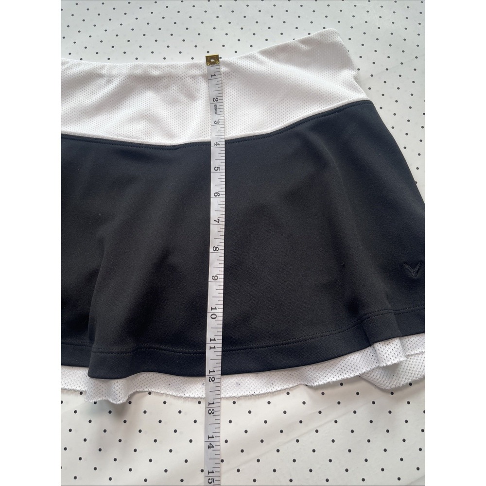 Callaway Opti-Dri Black White Golf Skort Athletic Tennis Skirt Women's Medium - Picture 6 of 12